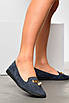 Балетки жіночі темно-синього кольору 192855T Безкоштовна доставка, фото 2
