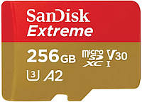 SanDisk Карта пам'яті microSD 256GB C10 UHS-I U3 R170/W80MB/s Extreme V30 Час діяти - Vchasno