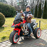 Дитячий електро мотоцикл триколісний на акумуляторі Bambi M 5074 для дітей 3-8 років Синій, фото 8