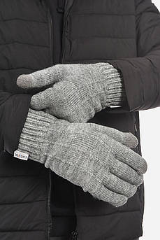 Рукавички чоловічі акрилові утеплені сірого кольору р.9,5 193690M