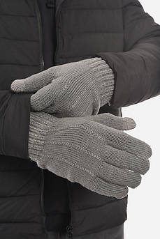 Рукавички чоловічі акрилові утеплені сірого кольору р.9,5 193691M