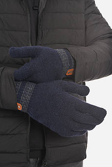 Рукавички чоловічі акрилові утеплені темно-синього кольору р.9,5 193700M