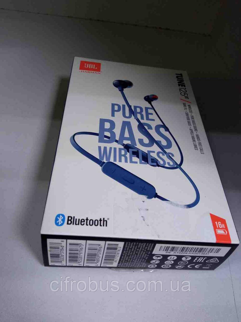 Наушники Bluetooth-гарнитура Б/У Jbl Tune 125BT