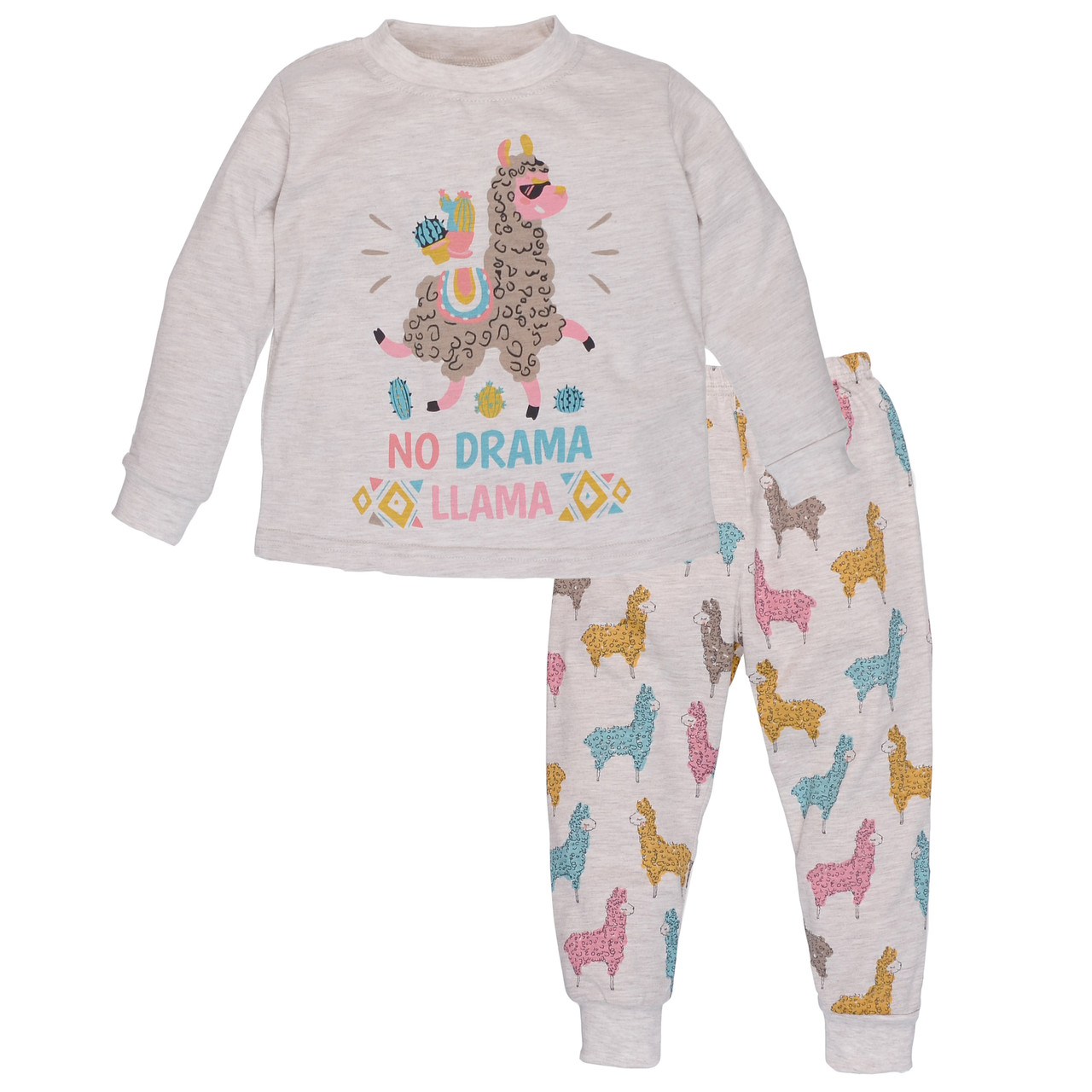 М'яка дитяча піжама зі щільної бавовни для дівчинки зріст 122 см (6 - 7 років) Татошка Бежевий з принтом, фото 1