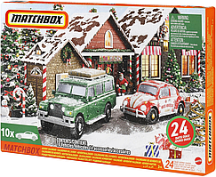 Новорічний різдвяний Адвент календар Matchbox Хот Вілс Hot Wheels Advent Calendar Mattel