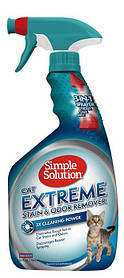 SIMPLE SOLUTION Extreme Cat stain and odor remover Надпотужний засіб від запахів, плям котячої сечі 945 мл
