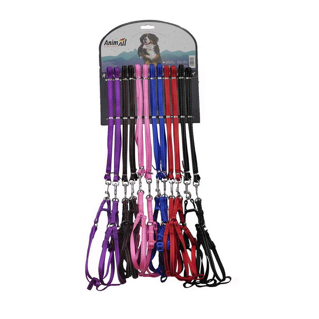 Шлея з повідцем AnimAll для собак та котів, 1,5×120 см, фото 1