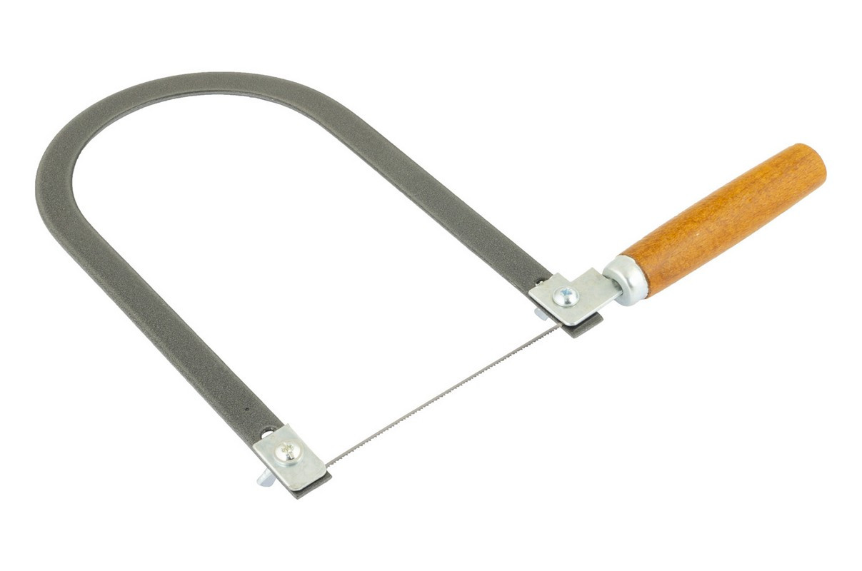 Лобзик ручний MASTERTOOL з дерев'яною ручкою рамка плоского перерізу 14-2200, фото 1