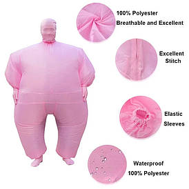 Надувний костюм Хромакей, Косплей, Костюм. Надувний Рожевий