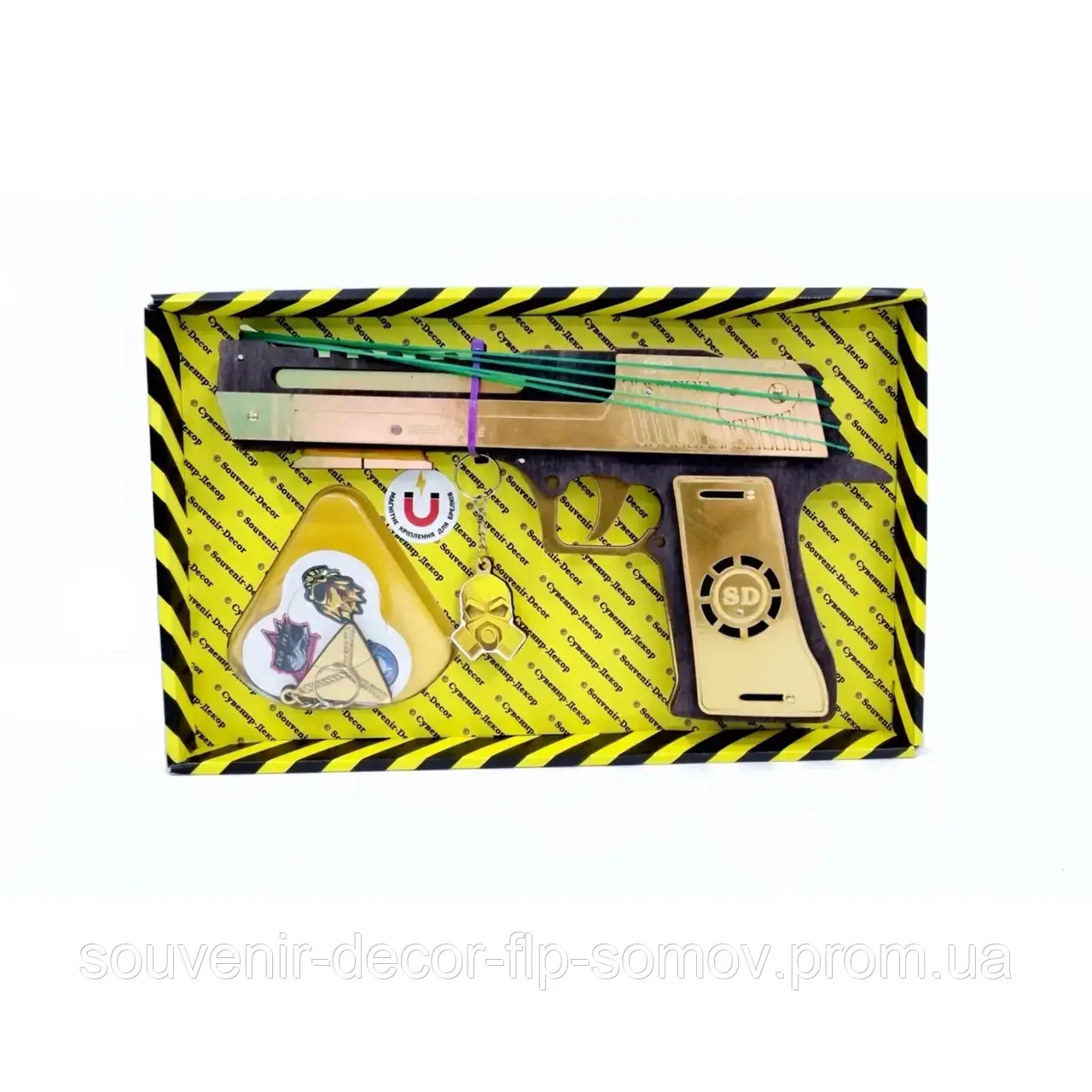 Дерев'яний гумкостріл-пістолет "DESERT EAGLE Black" з STANDOFF 2, іграшкова зброя