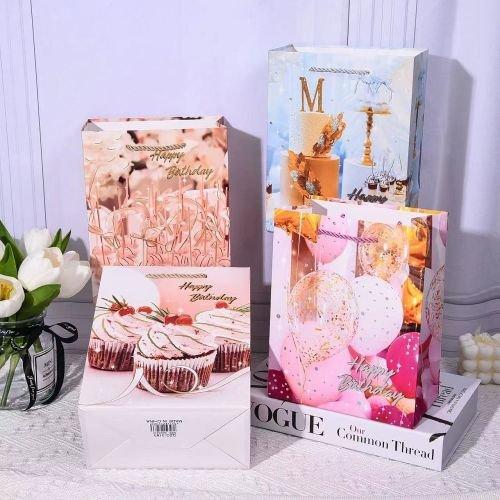 Пакет подарунковий паперовий S "Happy birthday" 18*23*10см, ціна за 12шт R96992-S