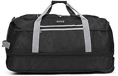 Сумка дорожня середня на 3-х колесах 80-95 л TravelZ Wheelbag Doubleloader foldable black (603096) Бічна ручка, Верхня ручка