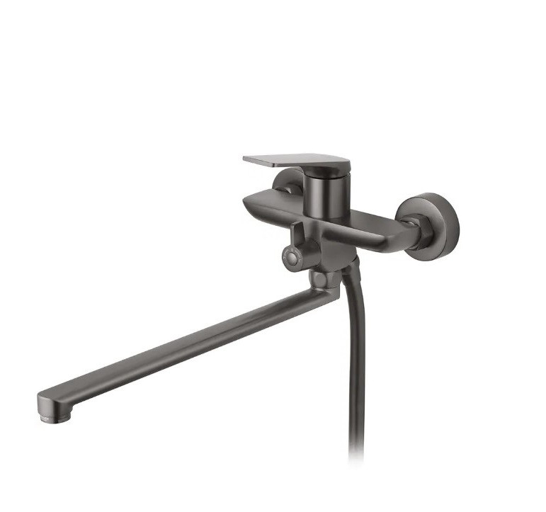 Змішувач для ванни з довгим виливом MiX Premium Derby 006 Euro Graphite