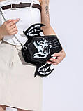 Жіноча сумка-рюкзак труна на хеловін чорна, фото 6
