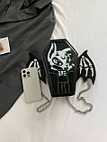 Жіноча сумка-рюкзак труна на хеловін чорна, фото 2