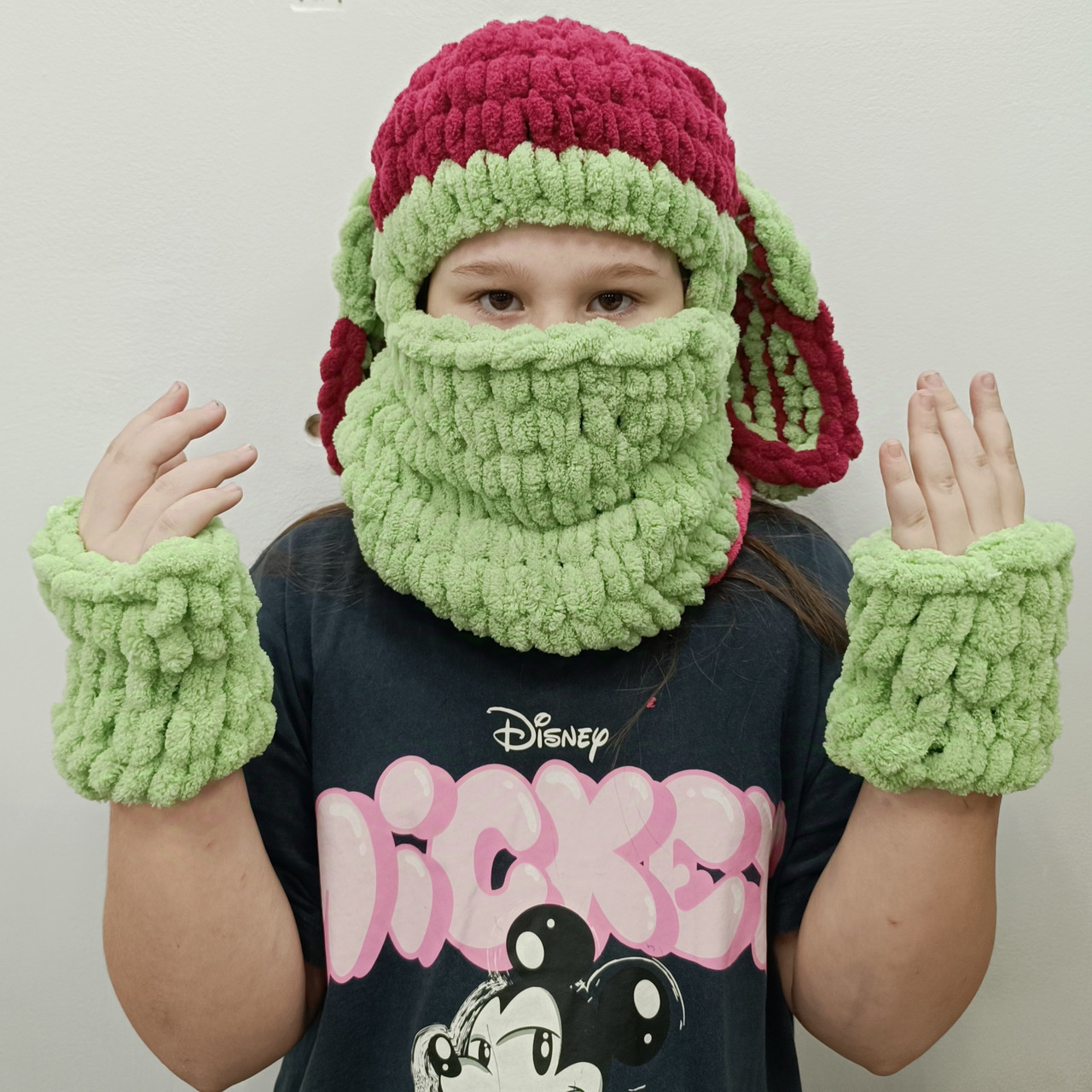 Шапка-балаклава з вушками, фото 1