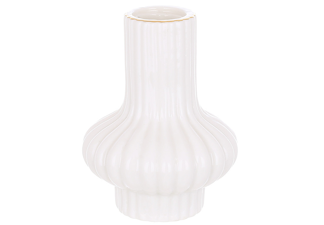 Підсвічник (4 шт.) керамічний фігурний (свічка 22 мм), D7.5*10 см, колір — білий, фото 1