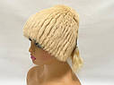Жіноча шапка з хутра кролика "Парик", фото 4