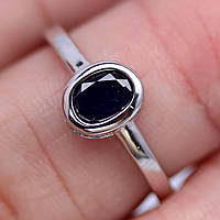 Сапфір синій срібна каблучка, 2417КС