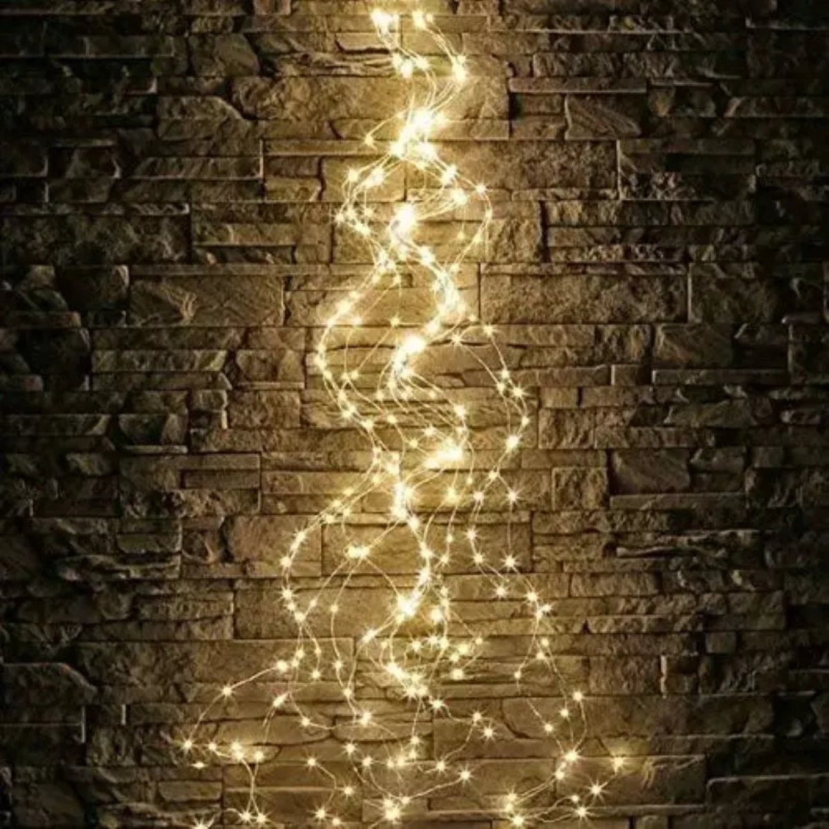 Світлодіодна гірлянда-роса на ялинку Кінський хвіст 400LED на 16 ниток 2м. тепле світло OIJ-400