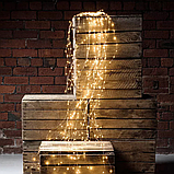 Гірлянда роса Кінський хвіст 600LED, новорічна гірлянда 25 ниток по 2,5м, гірлянда на ялинку тепле статичне світло, JYL-600, фото 5