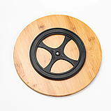 Тарілка для піци 28 см керамічна обертається, бамбукова основа HP1248, фото 6