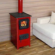 Опалювально-варильна піч буржуйка на дровах з конфоркою для приготування їжі MBS Hera 7 кВт, фото 4