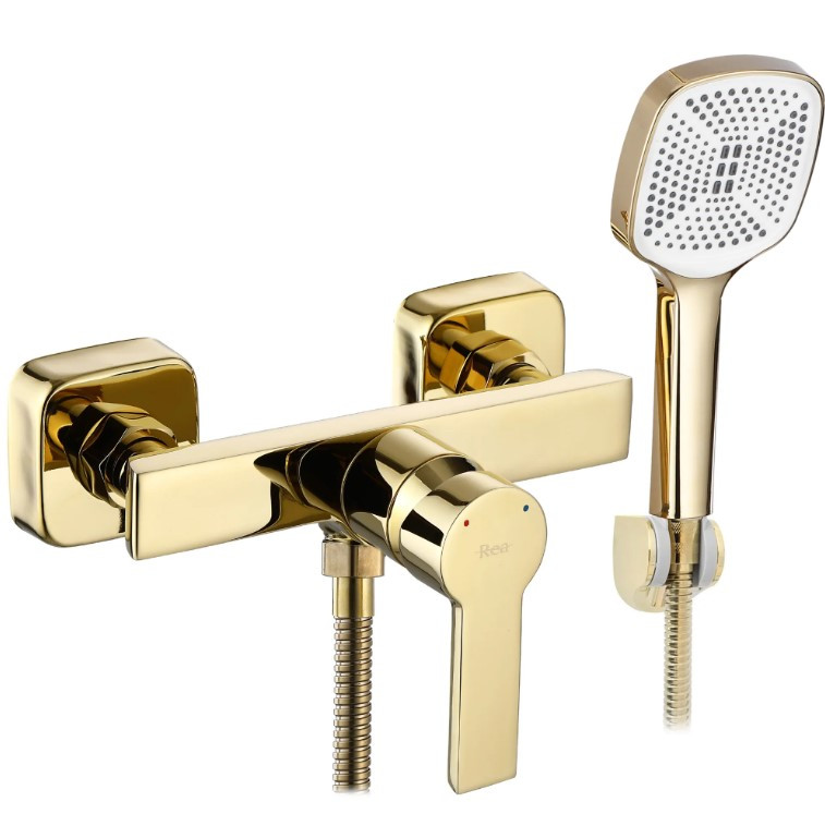 Змішувач для ванни та душу REA ARGUS GOLD настінний без виливу