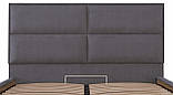 Ліжко Двоспальне Richman Шефілд VIP 180 х 200 см Місті Dark Grey З додатковою металевою цільнозварною рамою, фото 6