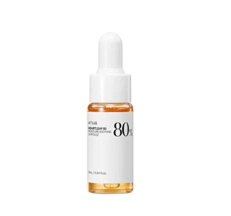 Заспокійлива ампула на основі хаутюйнії Anua Heartleaf 80% Moisture Soothing Ampoule тревел 10 мл