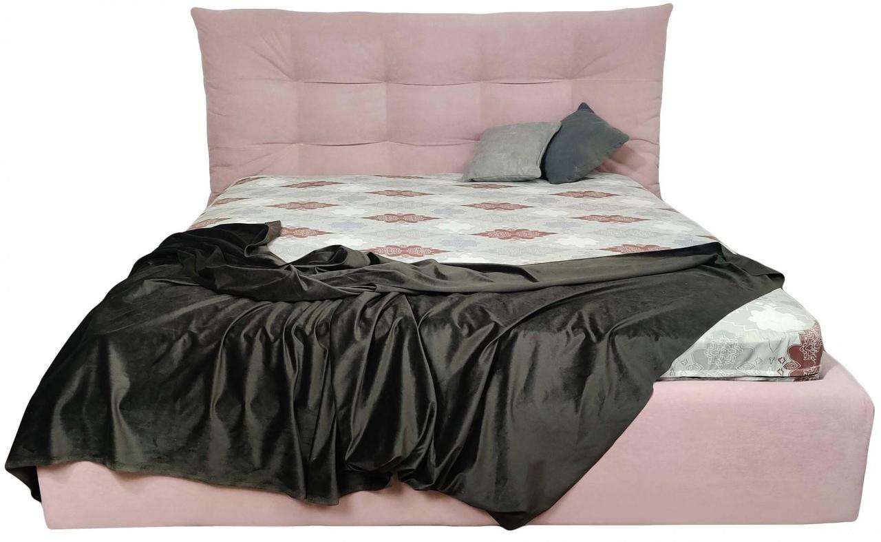 Ліжко BNB Calypso Premium 90 х 190 см Simple З додатковою металевою цільнозварною рамою Рожевий