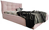 Ліжко двоспальне BNB Calypso Comfort 160 x 190 см Simple З підйомним механізмом та нішою для білизни Рожевий, фото 3
