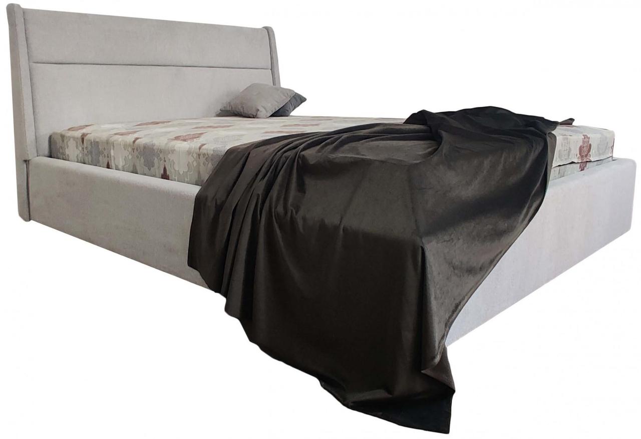 Ліжко двоспальне BNB Duncan Premium 180 х 190 см Simple З додатковою металевою цільнозварною рамою Сірий