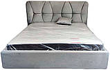 Ліжко BNB Galant Comfort 90 х 190 см Simple З підйомним механізмом та нішою для білизни Сірий, фото 3