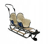 Санки подвійні DUO SPORT з амортизатором, фото 3