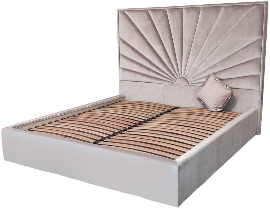 Ліжко BNB Sunrise Premium 120 х 190 см Simple З додатковою металевою цільнозварною рамою Рожевий