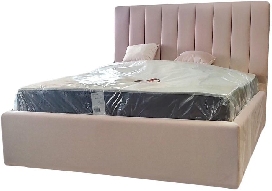 Ліжко двоспальне BNB Arabela Comfort 140 х 190 см Simple З підйомним механізмом та нішою для білизни Рожевий
