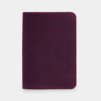 Обкладинка для паспорта з натуральної шкіри Lucky Марсала (KG-12211)