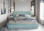Ліжко двоспальне BNB Laurel Comfort 180 x 190 см Simple З підйомним механізмом та нішою для білизни Зелений, фото 5