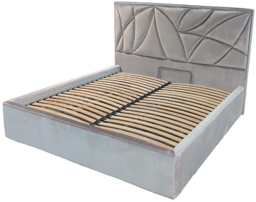 Ліжко двоспальне BNB Aurora Comfort 140 х 190 см Simple З підйомним механізмом та нішою для білизни Сірий