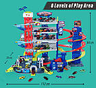 Ігровий набір Гараж Центр перегонів 6 рівнів 5 металевих машинок звук і світло 2059988, фото 5