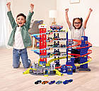 Ігровий набір Гараж Центр перегонів 6 рівнів 5 металевих машинок звук і світло 2059988, фото 4