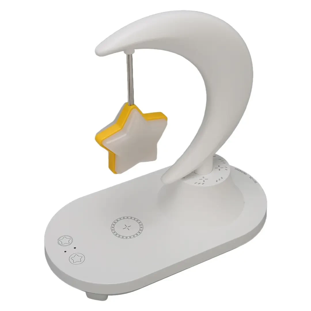 Настільний світильник нічник акумуляторний із бездротовою зарядкою Місяць із зіркою TB-35SLIWBT M, фото 1