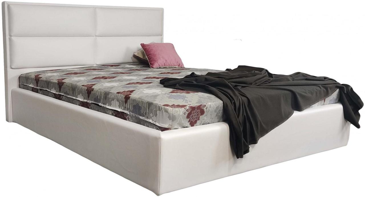 Ліжко BNB Santa Maria Comfort 90 х 190 см З підйомним механізмом та нішою для білизни Екошкіра Білий