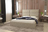 Ліжко двоспальне BNB Santa Maria Comfort 160 x 190 см З підйомним механізмом та нішою для білизни Мокко, фото 4