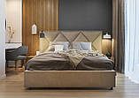 Ліжко BNB Pallada Comfort 120 х 190 см Simple З підйомним механізмом та нішою для білизни Мокко, фото 5