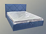 Ліжко BNB Pallada Comfort 120 х 190 см Allure З підйомним механізмом та нішою для білизни Синій, фото 4