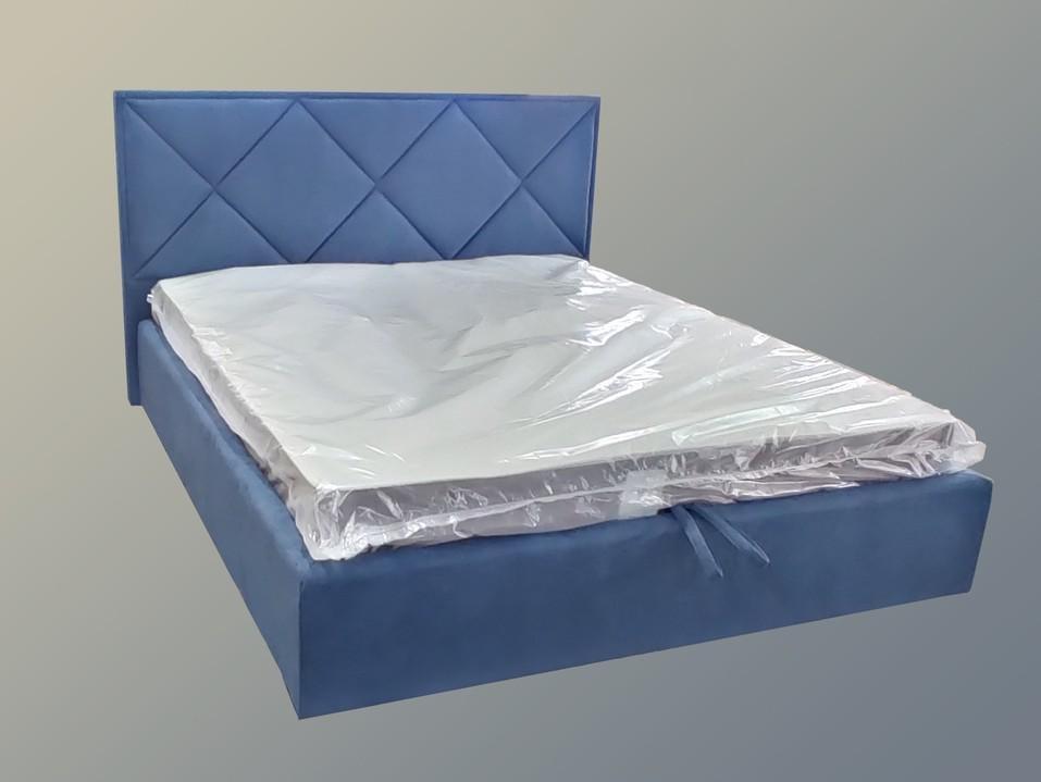 Ліжко двоспальне BNB Pallada Comfort 140 х 190 см Allure З підйомним механізмом та нішою для білизни Синій