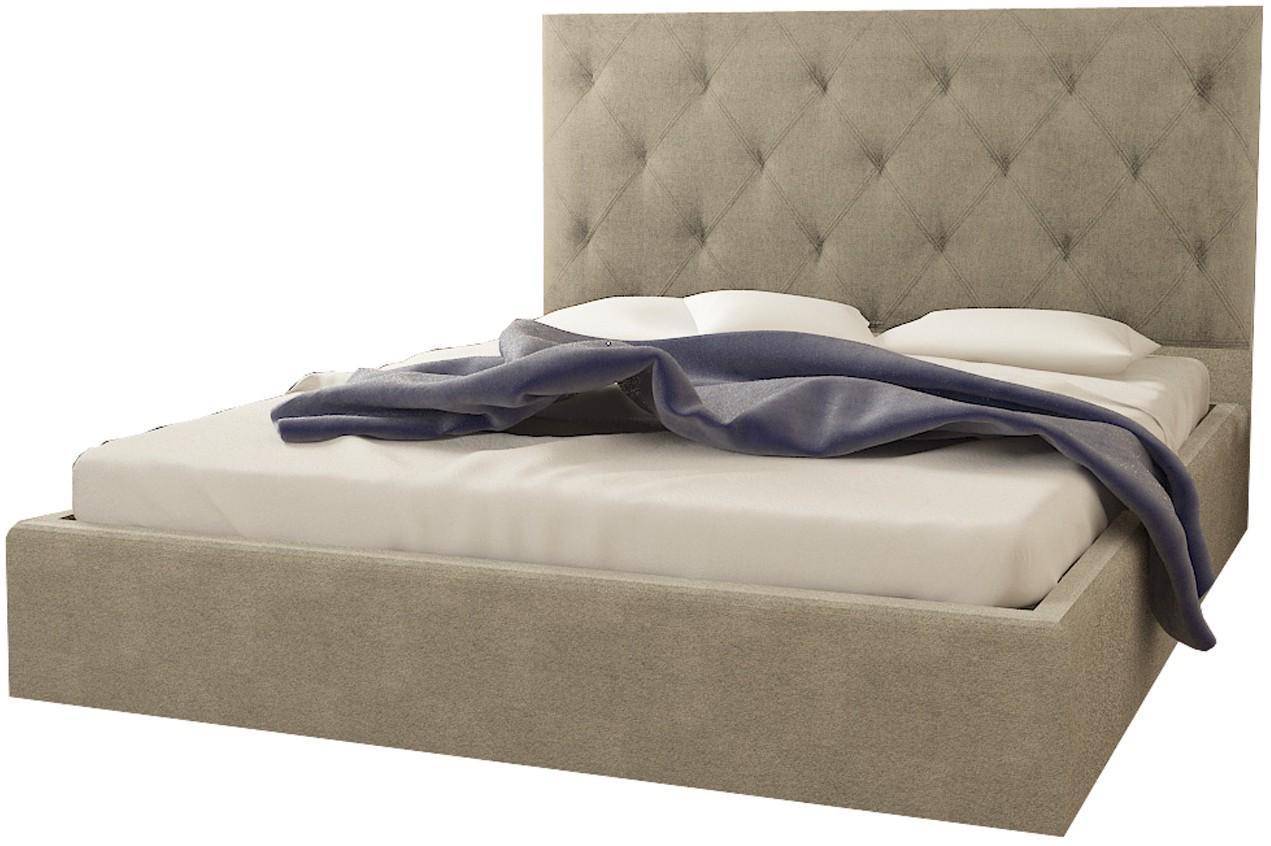 Ліжко BNB Leandra Comfort 90 х 190 см Simple З підйомним механізмом та нішою для білизни Мокко