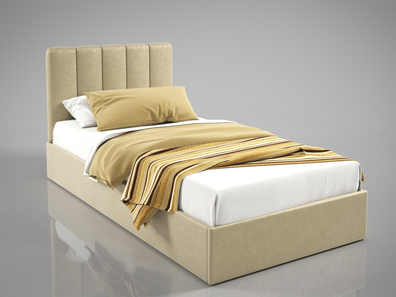 Ліжко BNB BacardiDesign з підйомним механізмом каркас дерево 80x200 бежевий